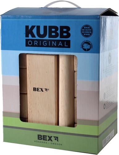 Longfield Games BEX Outdoor-Holzspiel Kubb – Gummiholz