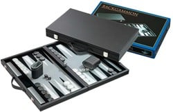 Philos Backgammon-Koffer Medium Standard (Grau)