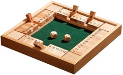 Philos Shut the Box 12 Holz Würfelspiel für Kinder und Erwachsene