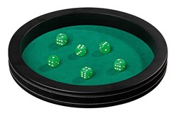 Philos Würfelbrett Kunstleder - Würfelspiel Zubehör schwarz 30 cm