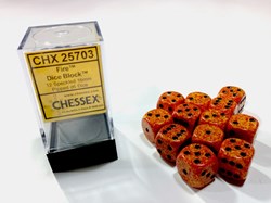 Chessex Feuergefleckt D6 16mm Würfel Set 12 Stück