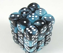 Chessex Chessex Gemini Schwarz-Muschel/Weiß D6 12mm Würfel Set 36 Stück