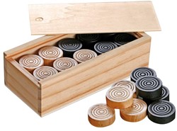 Philos 3052 - Dame und Mühle Spielsteine, 30 mm, Holz