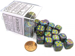 Chessex Festliches Mosaik/Gelb D6 12mm Würfelset (36 Stück)