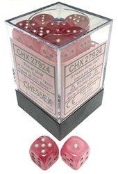 Chessex Geisterhaftes Leuchten Rosa Silber D6 12mm Würfel Set 36 Stück