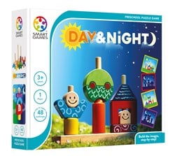 Smart Games Holz Stapelspiel Day & Night - Lernspielzeug - 48 Aufgaben