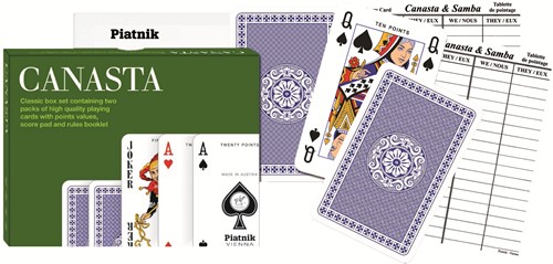 Piatnik Canasta-Set mit Anleitung und Bewertungsblock