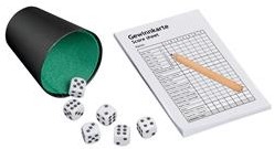 Philos Yahtzee Würfelspiel Holz klassisches Gesellschaftsspiel