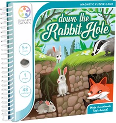 Smart Games magnetisches Denkspiel Down the Rabbit Hole - 48 Aufgaben