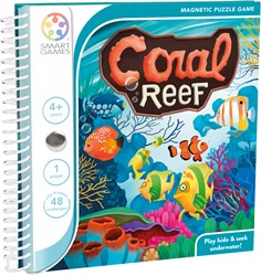 Smart Games Puzzle Coral Reef - Lernspiel Magnetisches Reisespiel 48 Aufgaben