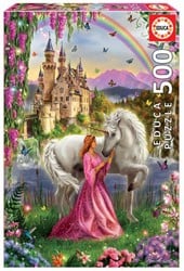 Educa Puzzle Fee und Einhorn 500 Teile magisches Spielzeug