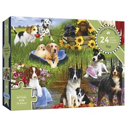 Gibsons Hunde Puzzle - 24 XL Teile - Tiere Puzzle Karton
