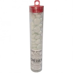 Chessex Glas Spielsteine Weißer Opal Set 40+ Stück Gaming Zubehör