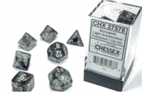 Chessex Borealis Polyhedral Hellgrau Silber Luminary Würfel Set 7 Stück