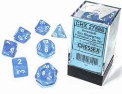 Chessex Borealis Polyhedral Sky Blue/White Würfelset (7 Stück)