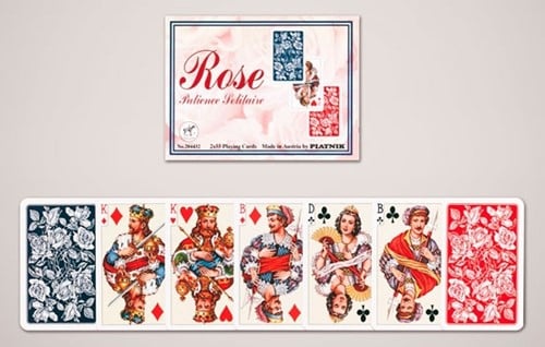 Piatnik Rose Patience Spielkarten – Doppeldeck
