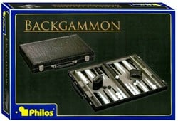 Philos Backgammon Koffer Kunstleder mittel
