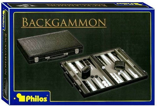 Philos Backgammon Koffer Kunstleder mittel