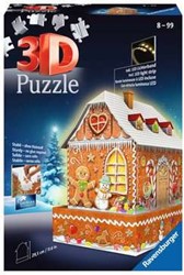 Ravensburger 3D Puzzle Weihnachts-Gingerbread House Night Edition - 216 Teile