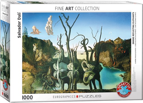 Eurographics puzzle Salvador Dalí - Schwäne spiegeln Elefanten - 1000 Teile