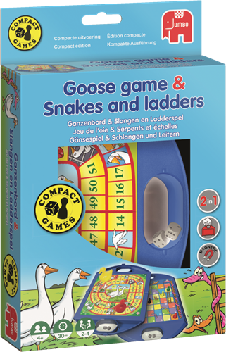 Jumbo Gänsespiel & Schlangen und Leitern Reisespiel