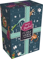 Gibsons Adventskalender Merry Mischief - Weihnachts-Puzzle Überraschungen