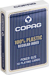 Copag 100% Plastik Poker normale Gesichter blau Spielkarten