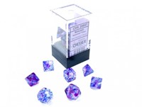 Chessex Borealis Mini Polyhedral Icicle hellblau Leuchtende Würfelset 7 Stück