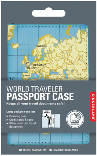 Kikkerland Passport Pouch Weltkarte