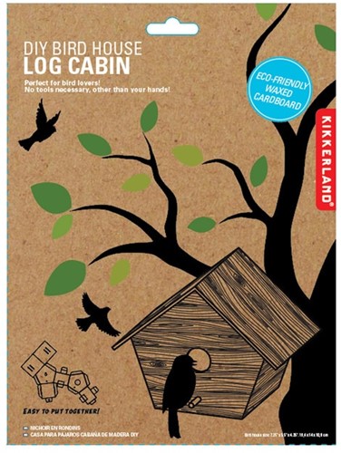 Kikkerland DIY-Vogelhaus-Blockhütte