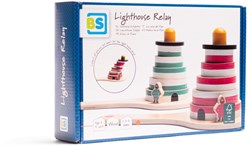 BS Toys Leuchtturm-Staffel - FSC Holz Geschicklichkeitsspiel für Kinder