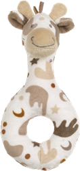 Happy Horse Rassel Giraffe Gino - braunes Plüsch Babyspielzeug