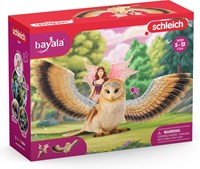 Schleich Bayala Elfe auf Glitzereule - Spielfigur Kinderspielzeug