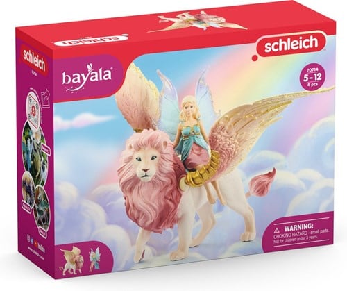 Schleich Bayala - Elfe auf geflügeltem Löwen - Fantasie Spielfigur Kinderspielzeug
