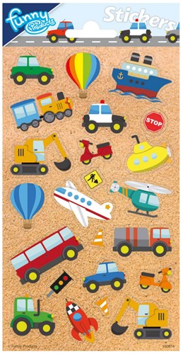 Planet Happy Diverse Marken Stickerbogen Fahrzeuge