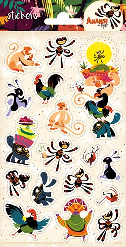 Stickervel Anansi de Spin