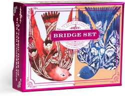 eeBoo Spielkarten Set Malin's Birds - Bridge Karten - 2 Decks - Mehrfarbig