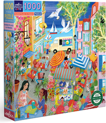 eeBoo Puzzle Marketplace in France 1000 Teile Kartonpuzzle