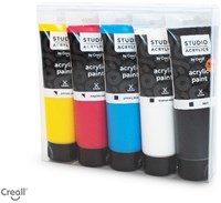 Creall Acrylfarbe Set Studio 5 Farben 120ml Tuben Malset