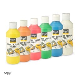 Creall Straßenkreidefarbe Set - 6 Farben 250ml umweltfreundlich