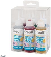 Creall Glitzerkleber Bastelset 6x100ml für Kinder und Erwachsene