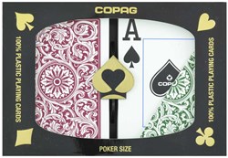Copag Spielkarten Double Deck Green und Burgundy 1546 - Kartenspiel