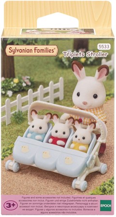 Sylvanian Families 5533 Drillings-Kinderwagen - Puppenhaus Spielset