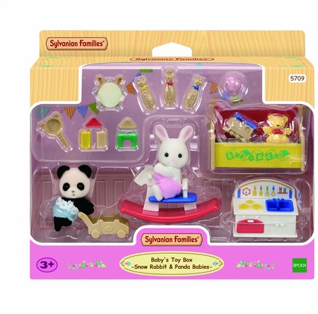 Sylvanian Families Babyspielzimmer – Baby-Panda und Schneewittchen-Kaninchen