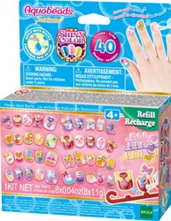 Aquabeads kreative Nagel Nachfüllpackung - 40 Nägel und Dekorationen für Kinder
