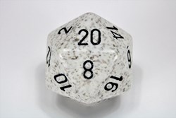 Chessex Würfel 34mm weiß gesprenkelt D20 Arctic Camo für Spiele