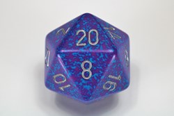 Chessex Würfel 34mm Speckled Silver Tetra D20 lila-blau