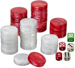 Philos Backgammon Speelstenen Groot Kunsstof