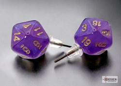 Chessex Ohrringe Borealis königlich lila Mini Spielzeug-Accessoire