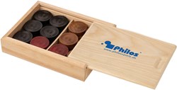 Philos Carromsteine Set - Holzbox - Lernspiel - Mehrfarbig